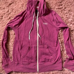 Magenta/fuchsia color Vans hoodie